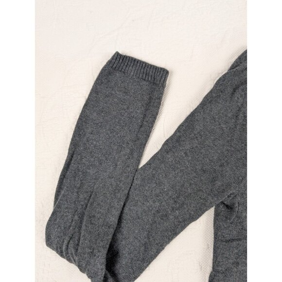 GAP Top blouse Women's Size Small Gray  Zip Back Knit cotton nylon cashmere - Picture 6 of 15